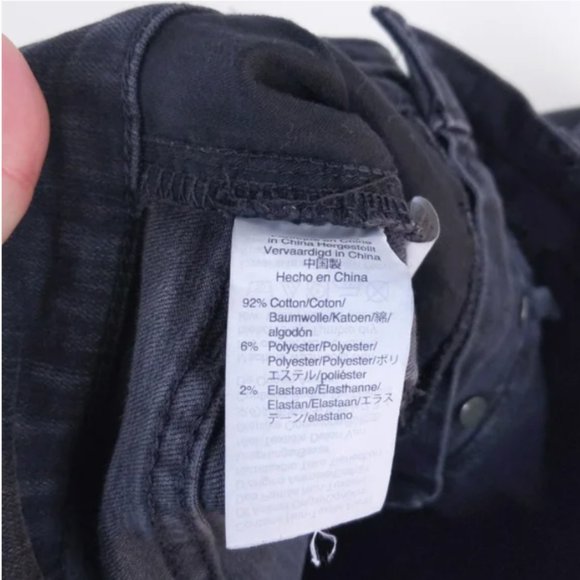 Madewell 9" Mid-Rise Skinny Button Fly Jeans in Black, Size 23, also fit 24 - Picture 3 of 7